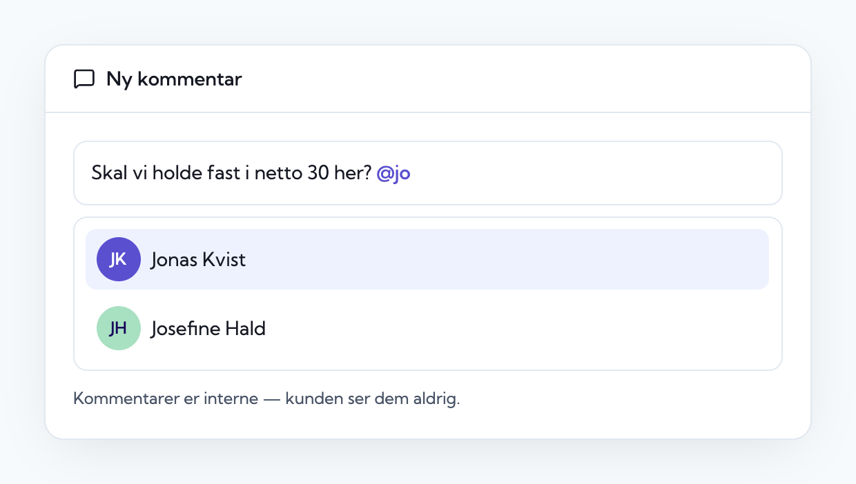 @-omtale af en kollega