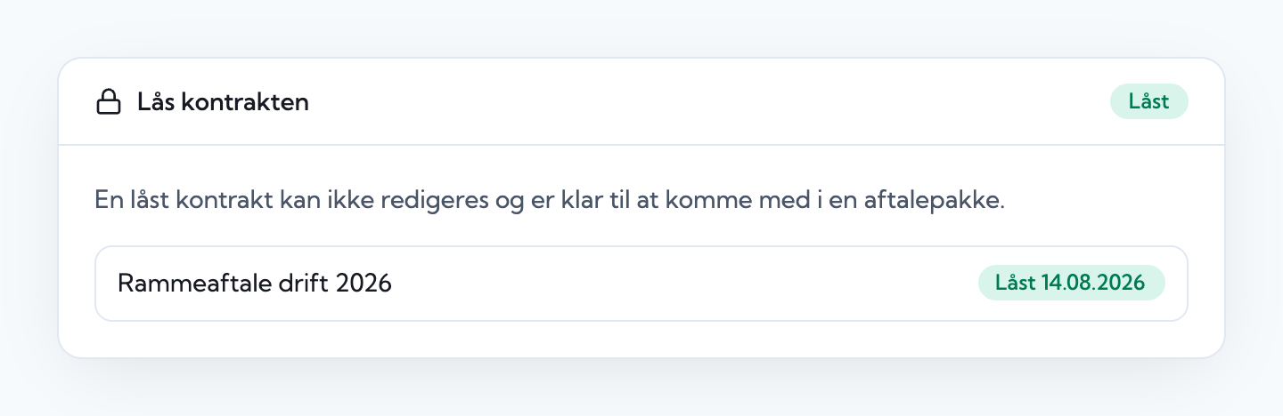 Lås kontrakten