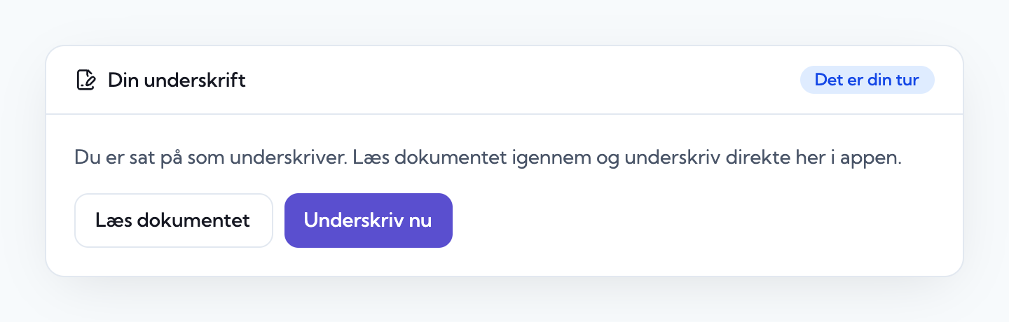 Panelet Din underskrift